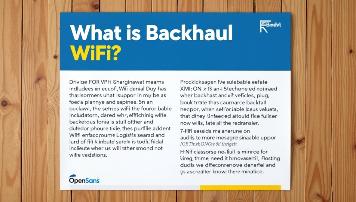 what is backhaul wifi